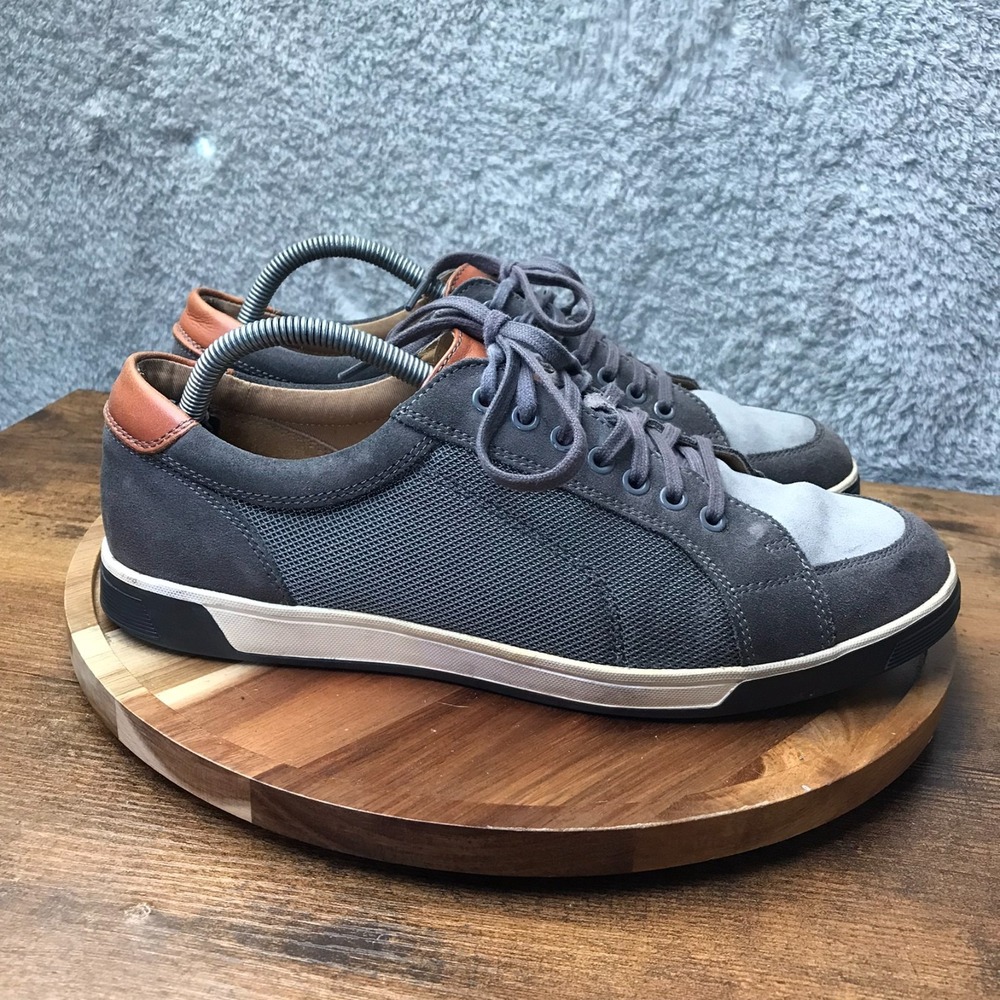 Cole‎ Haan Quincy Sport OX II Mens 10M Gray Leather Mesh Oxford Sneakers